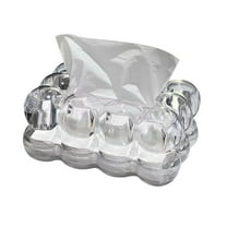 Yonrjhukm Stylish Tissue Box Cover for Home Decoration, Ceramic Abstract Tissue Holder for Bathroom, Living Room, Kitchen, Office Centerpieces, Easy Refill Design