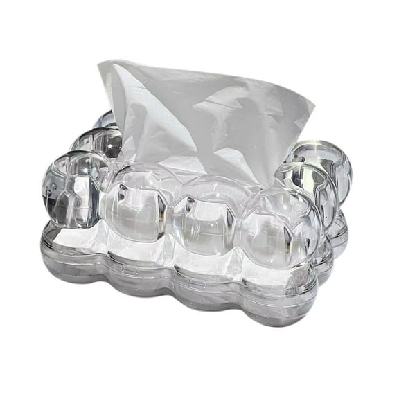 Yonrjhukm Stylish Tissue Box Cover for Home Decoration, Ceramic Abstract Tissue Holder for Bathroom, Living Room, Kitchen, Office Centerpieces, Easy Refill Design