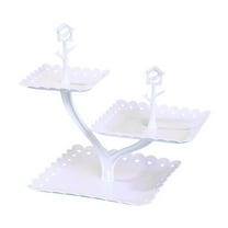 Yonrjhukm Tiered Dessert Stand for Party, Wedding, and Home Decor, Clear Plastic Snack Rack for Fruit, Cakes, and Appetizers, Elegant Serving Tray for Events and Gatherings