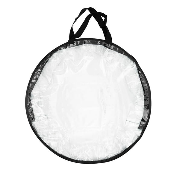 Yonrjhukm Transparent PVC Storage Bag for Christmas Wreaths, Round Wreath Container with Handle, Keeps Holiday Decor Dust-Free and Organized, Ideal for Year-Round Use