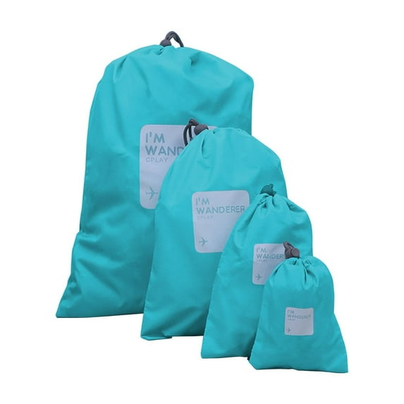 Yonrjhukm Travel Drawstring Bag Set, Versatile Organizing Storage Pouches for Luggage, Clothing, Accessories & Toiletries, Durable Nylon Material for Hassle-Free Travel