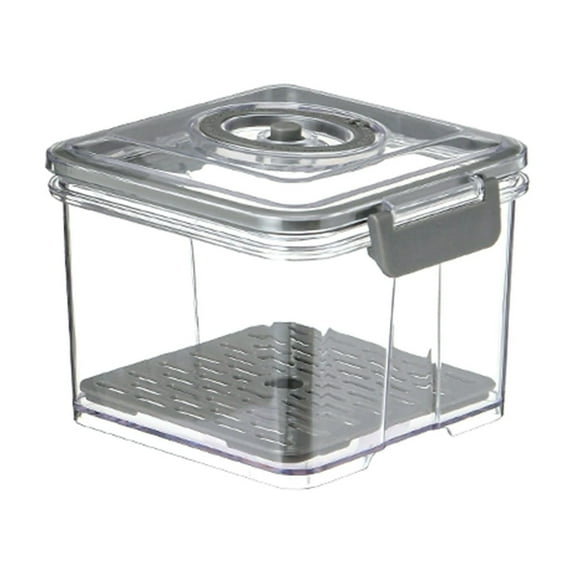 Yonrjhukm Vacuum Sealed Food Storage Container, Airtight Jar with Timer Lock, Manual Aerator, Food Grade Material, Ideal for Freshness and Freezing, Versatile Kitchen Organizer