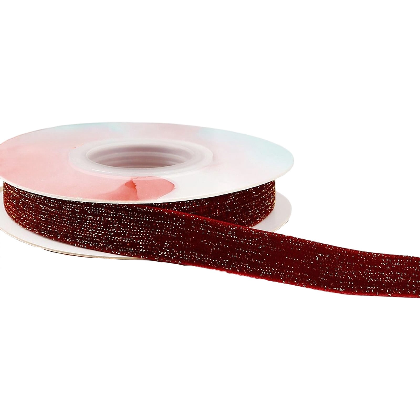 Flocking Ribbon Bows Yonrjhukm Velvet Glitter Ribbon for Christmas Holiday DIY Bows, Gift ...