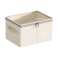 thumbnail image 1 of Yonrjhukm Visible Double Zipper Clothing Storage Box, Thickened Fabric Household Organizer, Large Capacity Wardrobe Storage Bag for Clothes, Bedding, Toys, and More, 1 of 6