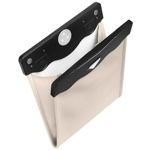 Yonrjhukm Waterproof Car Leather Trash Can with LED Light, Back Seat Garbage Bin, Leak Proof Storage Bag for Cars, Space-Saving Auto Organizer, Convenient Car Waste Disposal