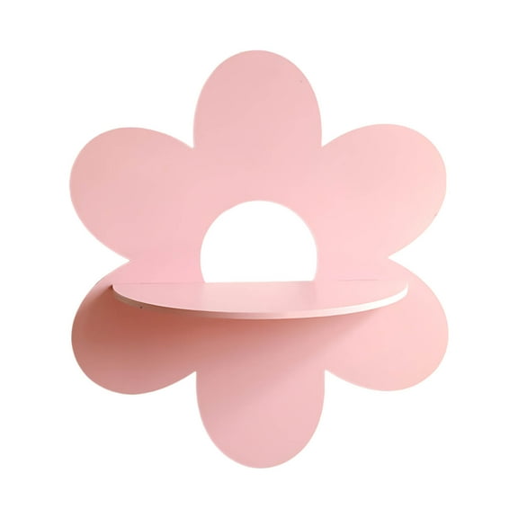 Yonrjhukm Wooden Flower Shape Wall Storage Shelf, Versatile Decorative Organizer for Home Decoration, Easy Installation, Ideal Gift for Housewarmings and Birthdays