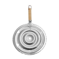 Yonrjhukm Wooden Handle Heat Insulation Pads Heat Diffuser Scald Hot Pot Trivet Mats for Cook Pan Hot Glass Cookware