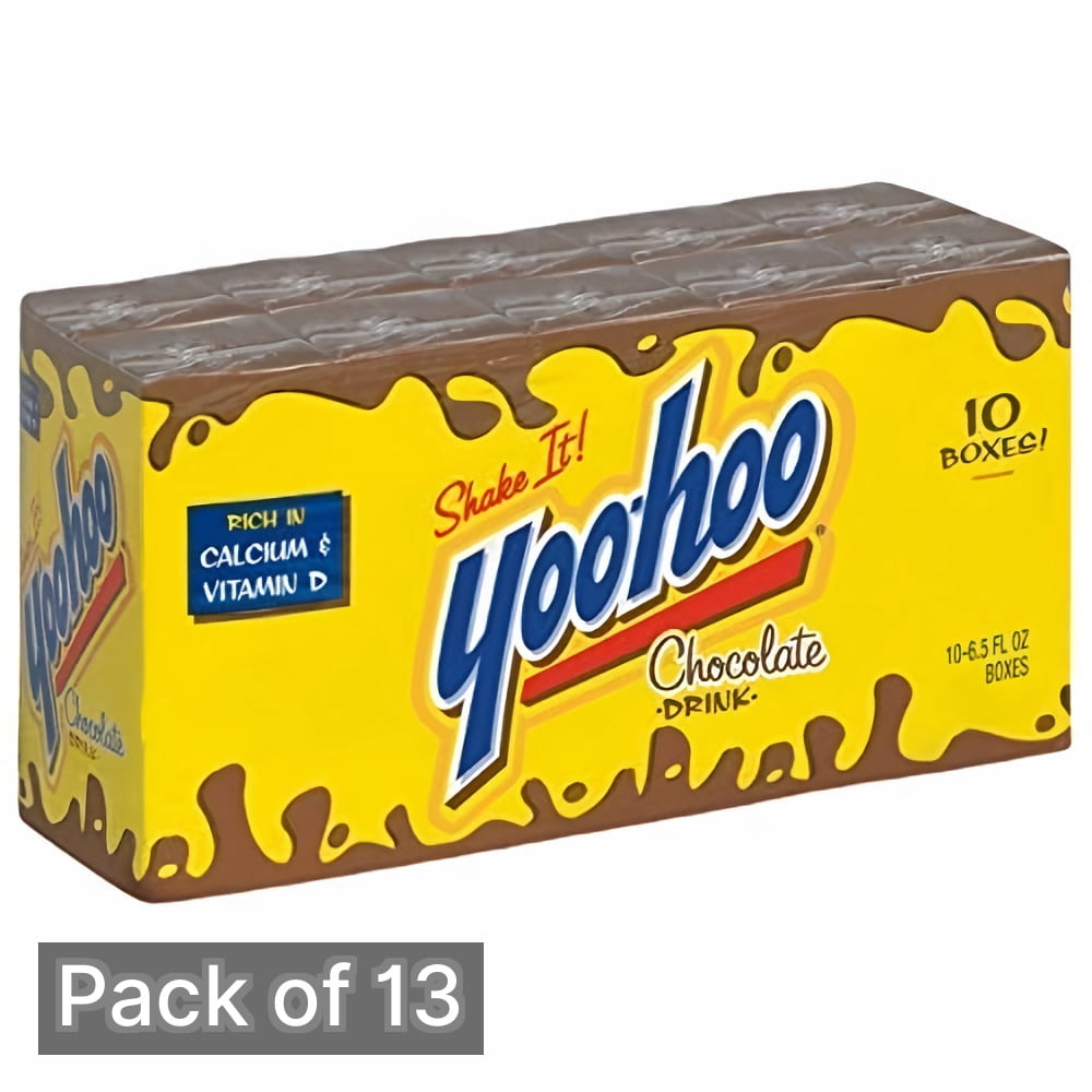 Yoo-Hoo Chocolate Drink 10-Count 6.5 fl oz Box (Pack of 13)