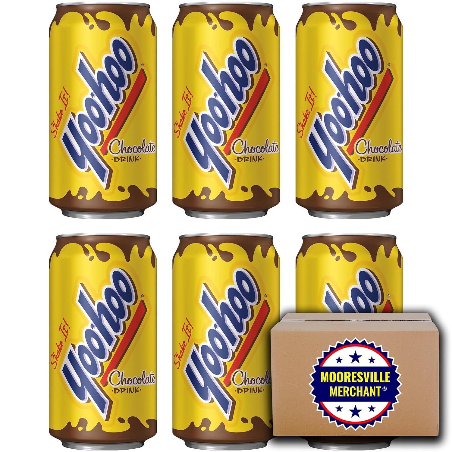 Yoo Hoo Chocolate Drink, 12 Oz Cans, 6 Pack, In Safe Ship Box