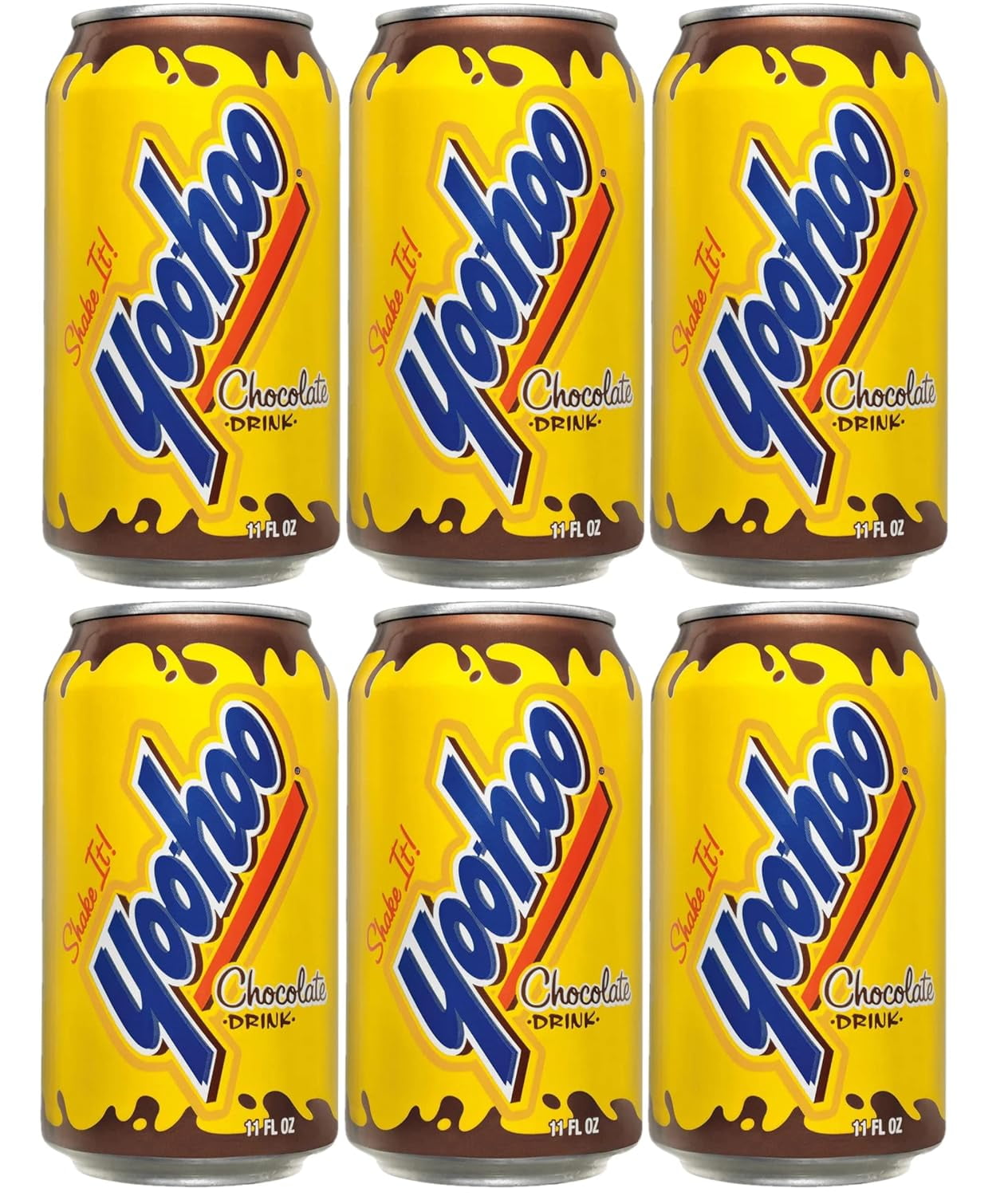 Yoo Hoo Chocolate Flavored Drink, 11oz Cans, Pack of 6