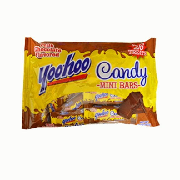 Yoo-hoo Candy Mini Bars Milk Chocolate Flavored 26 Treats 14 Oz. Bag (2 Pack)