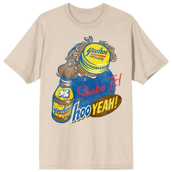 Yoo-hoo Chocolate Flavor Art Crew Neck Short Sleeve Natural Women's T-shirt
-Large