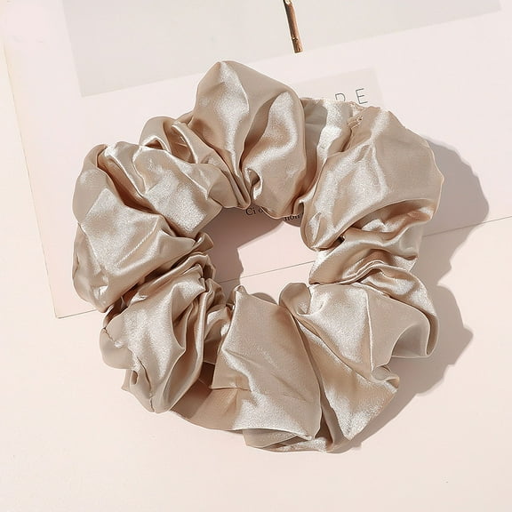 YooGuoGuo 14CM Oversized Big Satin Silk Hair Scrunchies Pure Color Luxury Women Elastic Hair Bands Hair Ties Rubber Band Hair Accessories