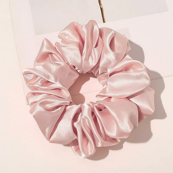 YooGuoGuo 14CM Oversized Big Satin Silk Hair Scrunchies Pure Color Luxury Women Elastic Hair Bands Hair Ties Rubber Band Hair Accessories