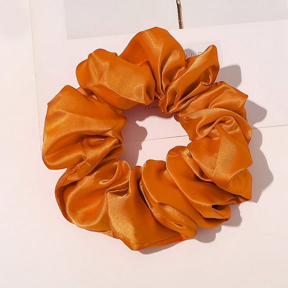 YooGuoGuo 14CM Oversized Big Satin Silk Hair Scrunchies Pure Color Luxury Women Elastic Hair Bands Hair Ties Rubber Band Hair Accessories