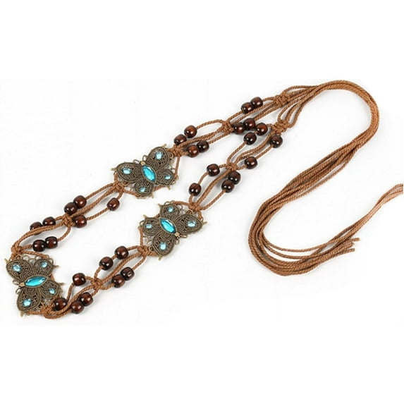YooGuoGuo 1pc Women Bohemian Style Rope Braid Waist Belt for Dresses Jeans