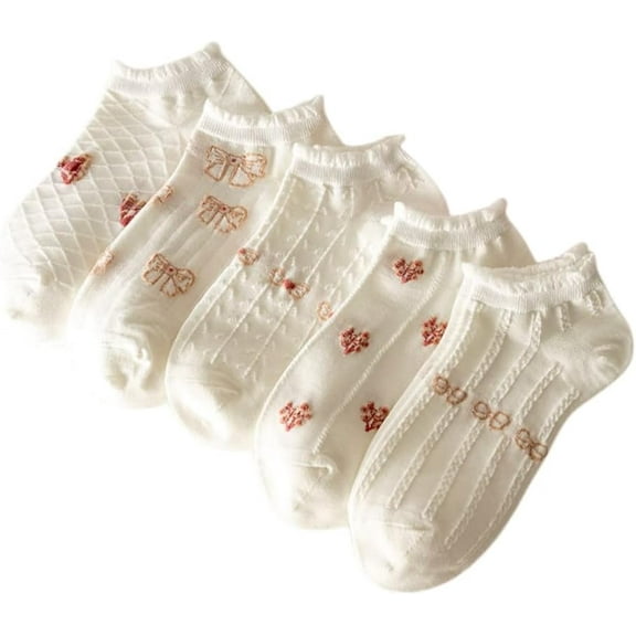 YooGuoGuo 5/6/10 Cute Floral Socks Cartoon Soft Ankle Socks Low Cut Socks for Women Lady Girls Teen