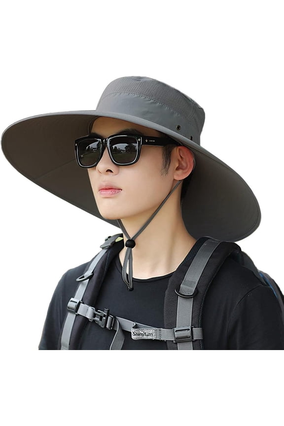 6" Super Wide Brim Sun Hats, Men and Women Bucket Hat for Fishing Hiking Garden Lawn Work Safari Camping Outdoor