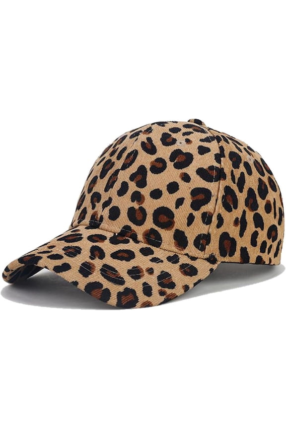 Adjustable Baseball Cap Leopard Print Hat Cotton Sunhat Headwear Outdoor Shade Sports Cap