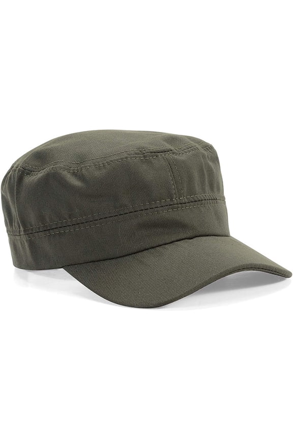 Adjustable Unisex Flat Top Twill Classical Baseball Cap Military Hat 22-23.6 in Cadet Cap