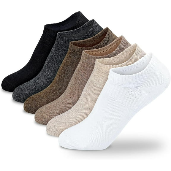 YooGuoGuo Ankle Socks for Women and Men - 6 Pairs Low Cut No Show Socks Non Slip Cotton Sock Breathable Invisible Casual Sock