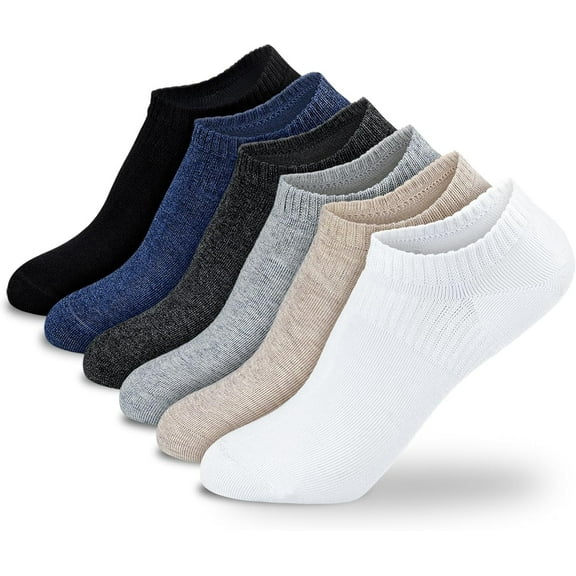 YooGuoGuo Ankle Socks for Women and Men - 6 Pairs Low Cut No Show Socks Non Slip Cotton Sock Breathable Invisible Casual Sock