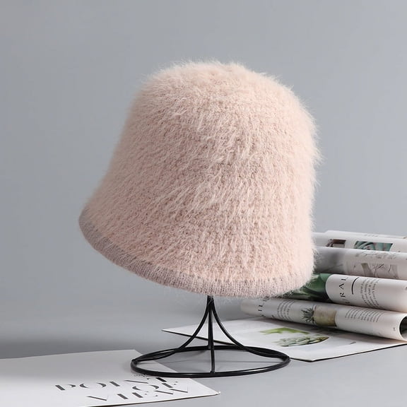 YooGuoGuo Autumn And Winter Plush Knitted Colored Small Pot Hat For Women's Outdoor Leisure And Warmth New Fashion Bucket Hat Trendy