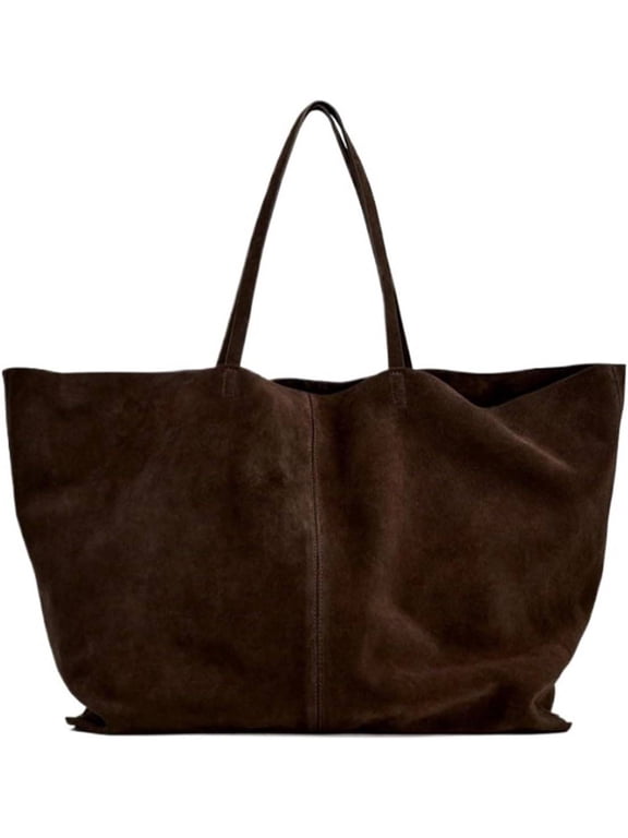 Autumn Winter Tote Bag Women's Retro Handbag Frosted Large Capacity Shoulder