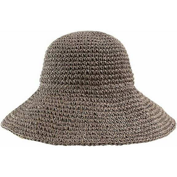 YooGuoGuo Beach Hats Women Summer Straw Woven Hollow Wide Brim Sun Hats Outdoor Foldable