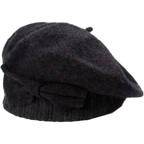 YooGuoGuo Beret Hats for Women Winter Cap 1920s Chic Style Wool Bow Beanie French Artist Caps