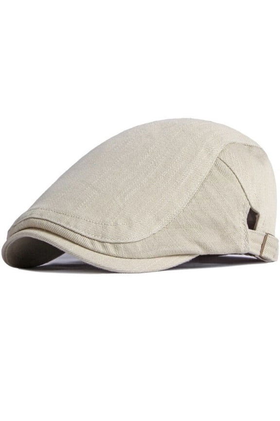 Beret for Men Women Spring Summer Cotton Beret Cap Vintage Adjustable Ivy Newsboy Flat Cap Retro Artist Painter Beret Hat