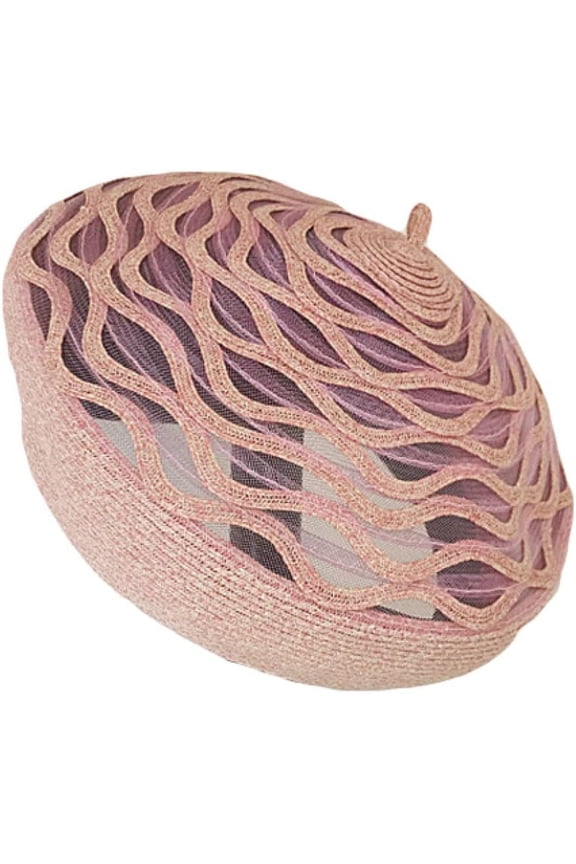 Berets for Women Japanese Style Summer Retro Mixed Color Straw Beret Mesh Breathable Painter Hat Fashion Straw Hat