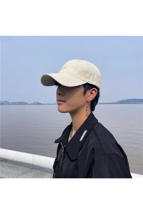 Big Head Enclosure Hat Men's Tide Black Baseball Cap Shows The Face Of The Small Winter Casual Wild Korean Version Of The Big Size Peaked Cap