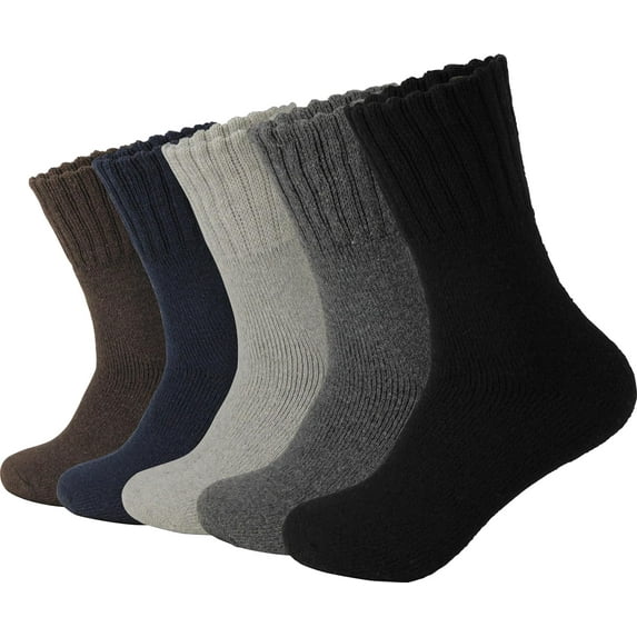 YooGuoGuo Boot Socks for Men - Solid Winter Socks Thick Warm Work Socks Size 7-12