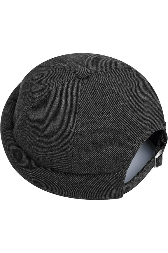 Brimless Hat Docker Beanie Cap Cotton Visor-Less Sailor Skullcap Rolled Cuff Worker Watch Cap