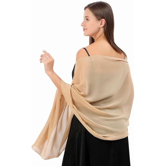 YooGuoGuo Chiffon Shawls Wraps for Women Evening Dresses Elegant Soft Sheer Stole Bride Wedding Scarf