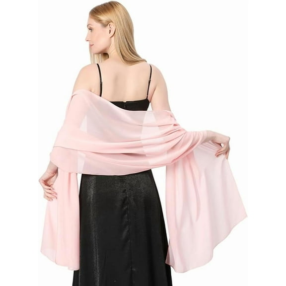 YooGuoGuo Chiffon Shawls Wraps for Women Evening Dresses Elegant Soft Sheer Stole Bride Wedding Scarf