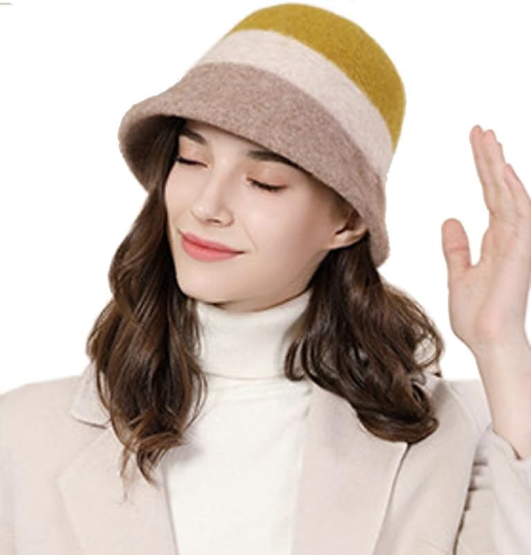 YooGuoGuo Classic Bucket Hat for Women Warm Skull Cap Vintage Winter Hats for Women Fisherman Hat Beanies Cap Bonnet for Party Outdoor