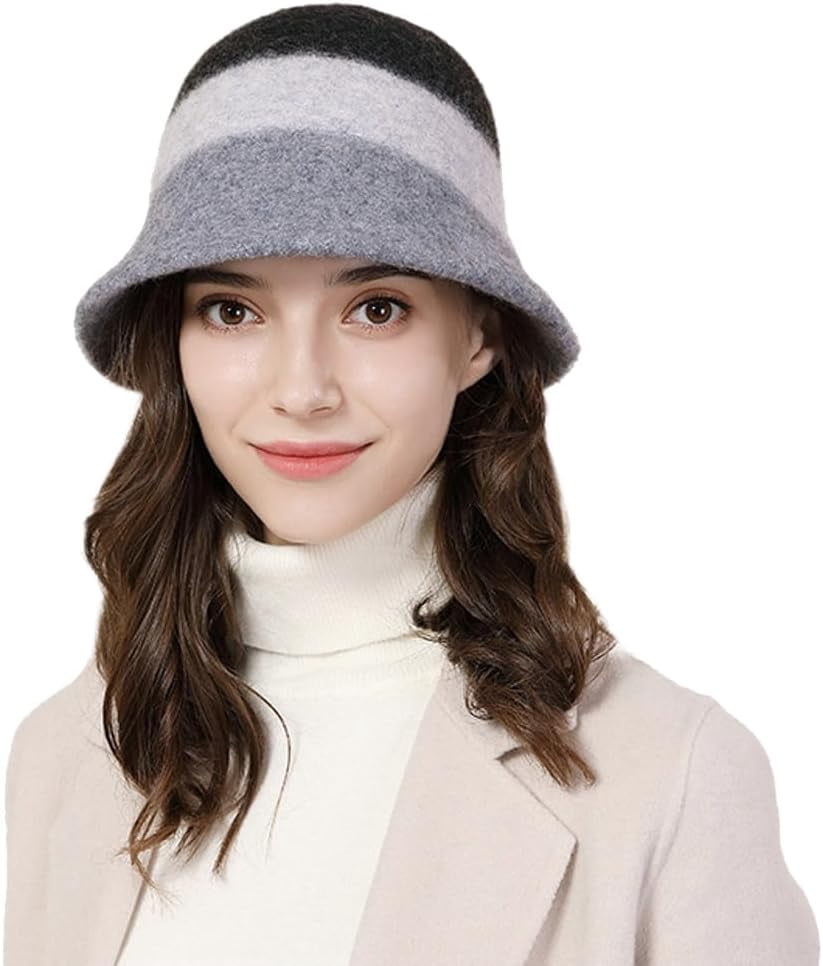 YooGuoGuo Classic Bucket Hat for Women Warm Skull Cap Vintage Winter Hats for Women Fisherman Hat Beanies Cap Bonnet for Party Outdoor