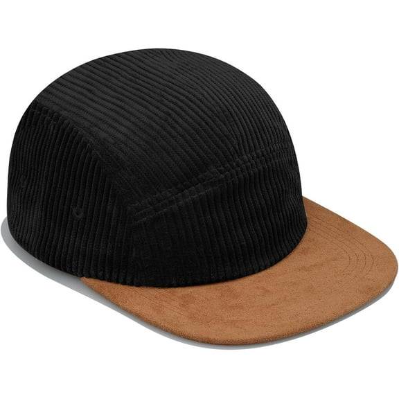 YooGuoGuo Classic Corduroy 5 Panel Caps Flat Brim Baseball Cap Unstructured Vintage Dad Hat Men Snapback Trucker Hats Umpire Cap