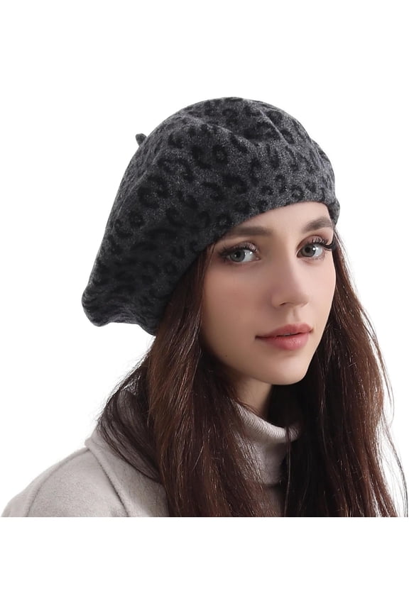 Classic Wool Leopard Beret Hats for Women Man Painter hat French Beret for Man Woman Warm Winter.
