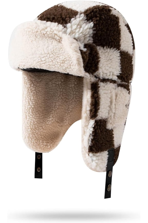 Cold Weather Eskimo Hats Trooper Trapper Hat Warm Winter Hats for Men Russian Ushanka Hat Aviator Cap with Ear Flap