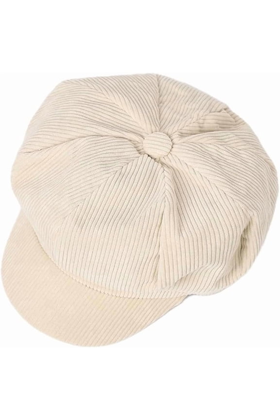 Corduroy Newsboy Hats Women Fashion Newsboy Beret Cap Corduroy Cute Paperboy Hat Trendy Plush Warm Winter Hat