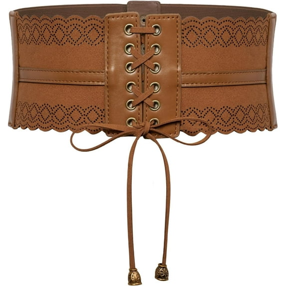 YooGuoGuo Costume Belts for Women Wide Elastic Waist Cinch Belts Lace-up Corset Belts