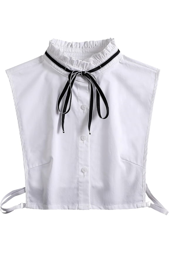 Cotton Classic Collar Fake Collar,Detachable Dickey Collar Half Shirts Blouse for Women Girls Outfits