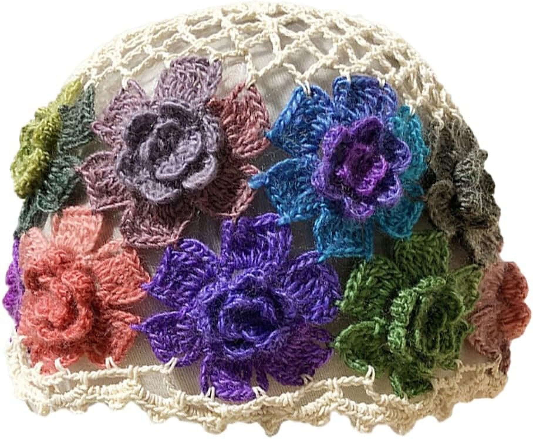 YooGuoGuo Crochet Beanie Hat for Women Men Y2k Floral Boho Knitted