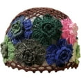 thumbnail image 1 of YooGuoGuo Crochet Beanie Hat for Women Men Y2k Floral Boho Knitted Beanie Cotton Flower Patterned Slouchy Skull Cap Lace Head Wrap, 1 of 4