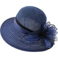 thumbnail image 1 of YooGuoGuo Crochet Organza Flower Straw Sun Hat for Women,French Derby Tea Party Hat Kentucky Church Hat Summer Beach, 1 of 7