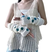 YooGuoGuo Cute Y2K Star Arm Warmers Kawaii Half Finger Adorable Accesspties for Teen Girl Glove Gyaru Harajuku Arm Sleeve