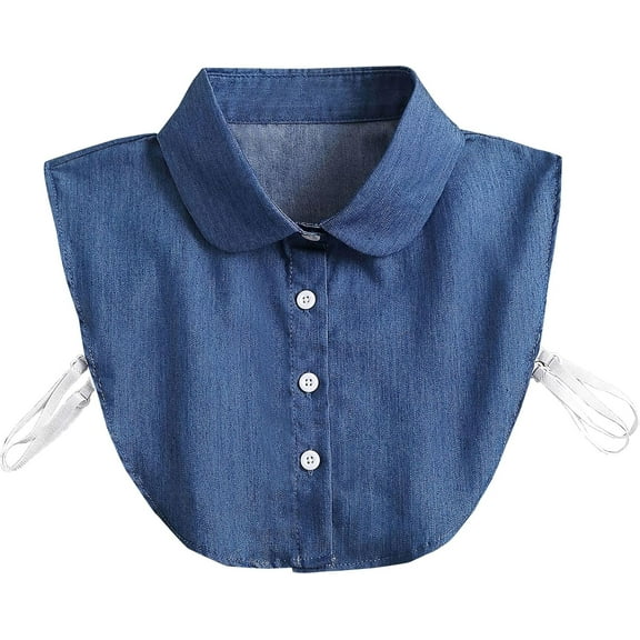 YooGuoGuo Denim Fake Collar Detachable Blouse Dickey Collar Half Shirts Faux False Collar for Women & Girls Favors